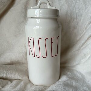 Brand New RAE DUNN "KISSES" 9.5" Canister By Magenta